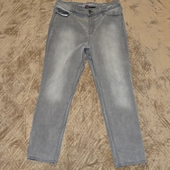 Gloria Vanderbilt Jordan Straight Leg Gray Women's Jeans size 16 - Picture 1 of 6